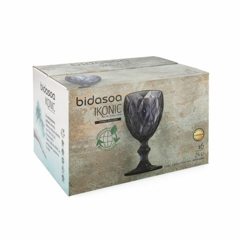 Kieliszek do wina Bidasoa Ikonic Niebieski 240 ml 6 Części Kieliszek do wina Bidasoa Ikonic Niebieski 240 ml 6 Części