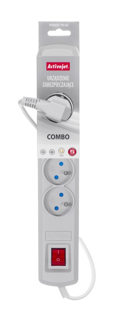 Listwa przeciwprzepięciowa Activejet 5gn/5m/cz (10A; 2300W) 5m; kolor szary Listwa przeciwprzepięciowa Activejet 5gn/5m/cz (10A; 2300W) 5m; kolor szary