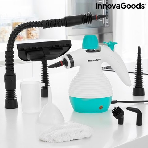 Wielofunkcyjne Ręczne Urządzenie do Czyszczenia na Parę z Akcesoriami 9 w 1 Steany InnovaGoods 0,35 L 3 Bar 1000W Wielofunkcyjne Ręczne Urządzenie do Czyszczenia na Parę z Akcesoriami 9 w 1 Steany InnovaGoods 0,35 L 3 Bar 1000W
