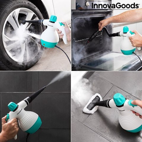 Wielofunkcyjne Ręczne Urządzenie do Czyszczenia na Parę z Akcesoriami 9 w 1 Steany InnovaGoods 0,35 L 3 Bar 1000W Wielofunkcyjne Ręczne Urządzenie do Czyszczenia na Parę z Akcesoriami 9 w 1 Steany InnovaGoods 0,35 L 3 Bar 1000W
