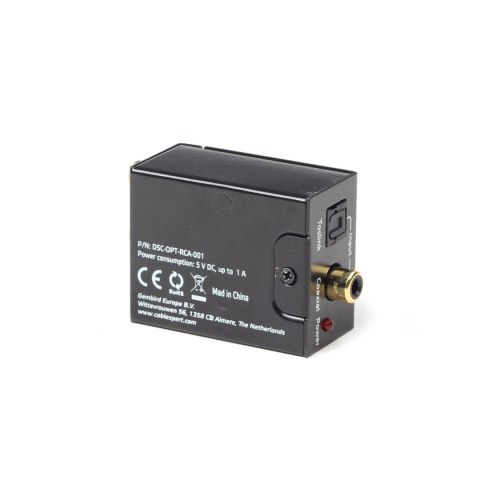 Adapter GEMBIRD DSC-OPT-RCA-001 (Toslink - RCA ; kolor czarny) Adapter GEMBIRD DSC-OPT-RCA-001 (Toslink - RCA ; kolor czarny)