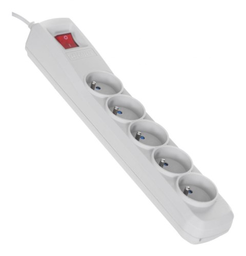 Listwa przeciwprzepięciowa Activejet 5gn/3m/cz (10A; 2300W) 3m; kolor szary Listwa przeciwprzepięciowa Activejet 5gn/3m/cz (10A; 2300W) 3m; kolor szary