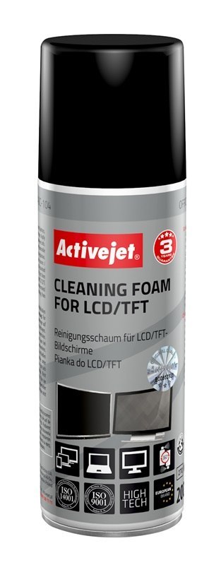 Activejet AOC-104 Pianka do czyszczenia matryc (200 ml) Antystatyczna pianka z aktywnymi cząsteczkami środków powierzchniowo-czy Activejet AOC-104 Pianka do czyszczenia matryc (200 ml) Antystatyczna pianka z aktywnymi cząsteczkami środków powierzchniowo-czy
