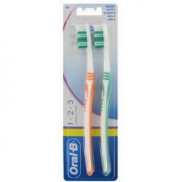 Oral- B 1-2-3 Twin Toothbrush Szczoteczka do Zębów 2 szt.