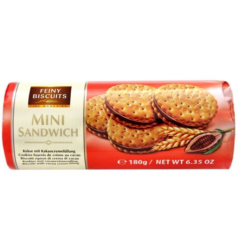 Feiny Biscuits Mini Markizy z Czekoladowym Nadzieniem 180 g Feiny Biscuits Mini Markizy z Czekoladowym Nadzieniem 180 g