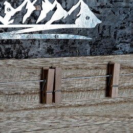 Ramki na Fotografie DKD Home Decor Brązowy Drewno Metal Aluminium Naturalny 40 x 2 x 50 cm