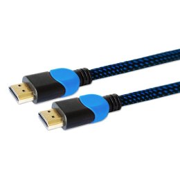 Kabel SAVIO GCL-05 (HDMI M - HDMI M; 3m; kolor czarno-niebieski)