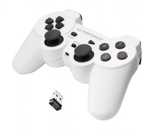Gamepad bezprzewodowy Esperanza GLADIATOR EGG108W (PC, PS3; kolor biały) Gamepad bezprzewodowy Esperanza GLADIATOR EGG108W (PC, PS3; kolor biały)