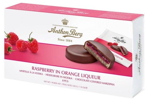 Anthon Berg Raspberry in Orange Liqueur 220 g Anthon Berg Raspberry in Orange Liqueur 220 g