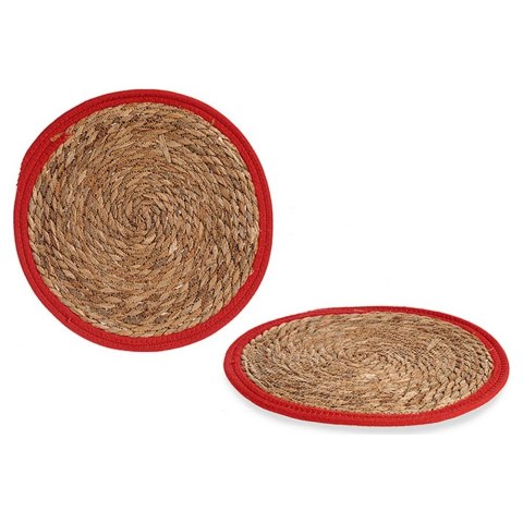 Podkładki na stół Czerwony Brązowy 35 x 1 x 35 cm Naturalny (Ø 35 cm) Podkładki na stół Czerwony Brązowy 35 x 1 x 35 cm Naturalny (Ø 35 cm)