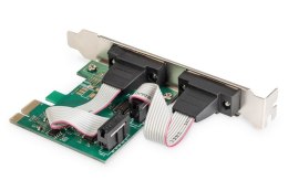 Karta rozszerzeń (Kontroler) RS232 PCI Express, 2xDB9, Low Profile, Chipset: ASIX99100
