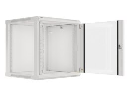 Szafa instalacyjna wisząca 19'' 12U 600X600mm szara (drzwi szklane)