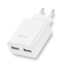 USB Power Charger 2 port 2.4A biały 2x USB Port DC 5V/max 2.4A