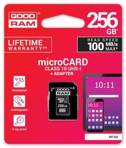 Karta microSD 256GB CL10 UHS I + adapter