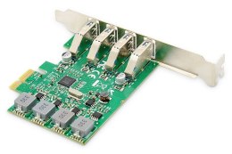 Karta rozszerzeń (Kontroler) USB 3.0 PCI Express 4xUSB 3.0 Low Profile Chipset: VL805