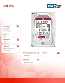 HDD Red Pro 4TB 3,5'' 256MB SATAIII/7200rpm