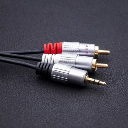 Kabel 2xRCA / Mini Jack 3.5mm | 3m | czarny