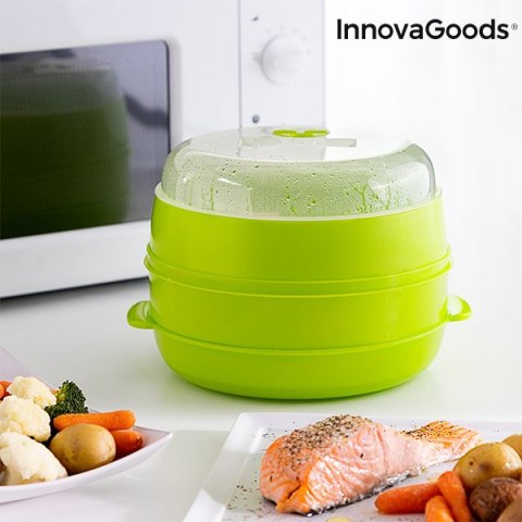 Podwójny Parowar do Mikrofalówki Codowave InnovaGoods Podwójny Parowar do Mikrofalówki Codowave InnovaGoods