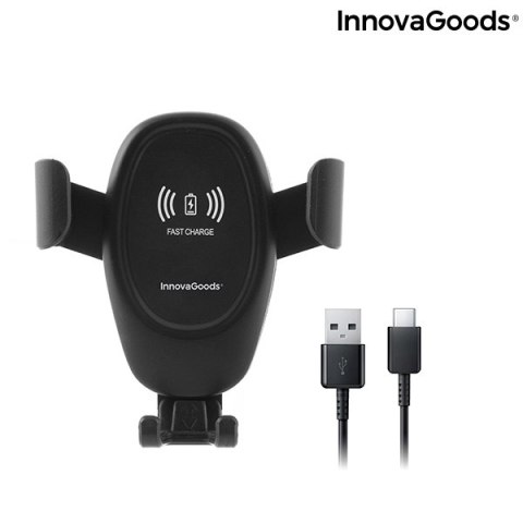 Uchwyt Samochodowy na Telefon z Ładowarką Bezprzewodową Wolder InnovaGoods Uchwyt Samochodowy na Telefon z Ładowarką Bezprzewodową Wolder InnovaGoods