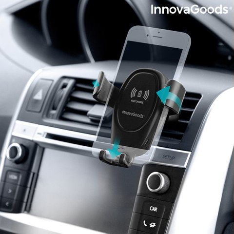 Uchwyt Samochodowy na Telefon z Ładowarką Bezprzewodową Wolder InnovaGoods Uchwyt Samochodowy na Telefon z Ładowarką Bezprzewodową Wolder InnovaGoods
