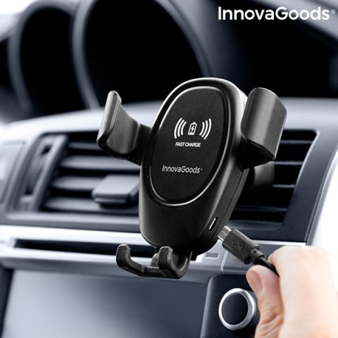 Uchwyt Samochodowy na Telefon z Ładowarką Bezprzewodową Wolder InnovaGoods Uchwyt Samochodowy na Telefon z Ładowarką Bezprzewodową Wolder InnovaGoods