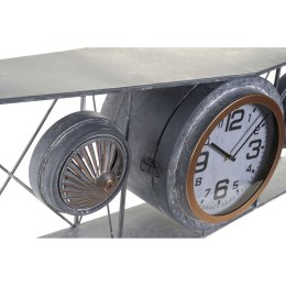 Zegar Ścienny DKD Home Decor Szkło Żelazo Samolot Drewno MDF Ciemny szary (120 x 21 x 33.5 cm)