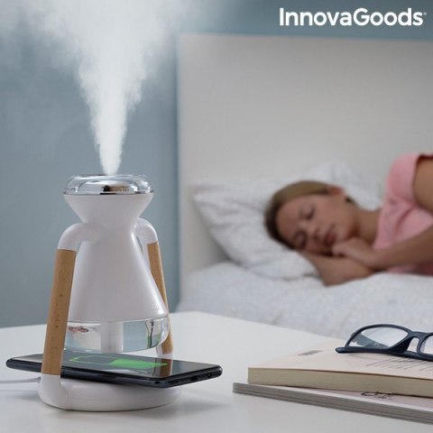 Nawilżacz Powietrza Dyfuzor Zapachów i Ładowarka Bezprzewodowa 3 w 1 Misvolt InnovaGoods Nawilżacz Powietrza Dyfuzor Zapachów i Ładowarka Bezprzewodowa 3 w 1 Misvolt InnovaGoods