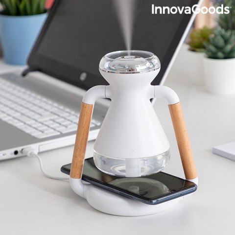 Nawilżacz Powietrza Dyfuzor Zapachów i Ładowarka Bezprzewodowa 3 w 1 Misvolt InnovaGoods Nawilżacz Powietrza Dyfuzor Zapachów i Ładowarka Bezprzewodowa 3 w 1 Misvolt InnovaGoods