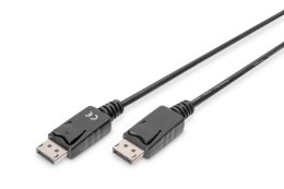 Kabel połączeniowy DisplayPort z zatrzaskami 1080p 60Hz FHD Typ DP/DP M/M czarny 1m