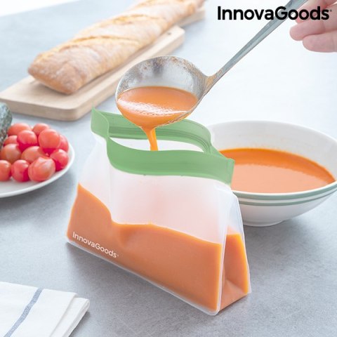 Zestaw Hermetycznych Torebek Wielokrotnego Użytku Zags InnovaGoods 6 Sztuk Zestaw Hermetycznych Torebek Wielokrotnego Użytku Zags InnovaGoods 6 Sztuk