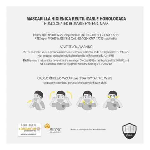 Maseczka Higieniczna Spider-Man Dziecięcy Niebieski Poliester Maseczka Higieniczna Spider-Man Dziecięcy Niebieski Poliester