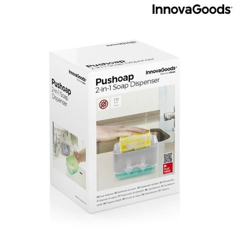 Dozownik do Płynu do naczyń do Zlewozmywaka 2 w 1 Pushoap InnovaGoods Dozownik do Płynu do naczyń do Zlewozmywaka 2 w 1 Pushoap InnovaGoods
