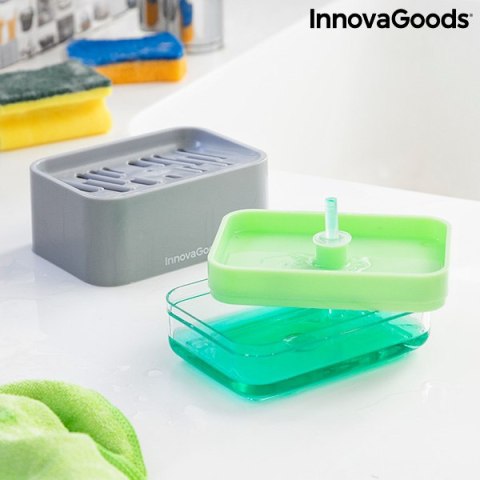 Dozownik do Płynu do naczyń do Zlewozmywaka 2 w 1 Pushoap InnovaGoods Dozownik do Płynu do naczyń do Zlewozmywaka 2 w 1 Pushoap InnovaGoods