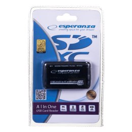 Czytnik kart Esperanza EA117 (Zewnętrzny; Memory Stick Duo, MicroSD (przez adapter), MMC, SD, SDHC, SDXC)
