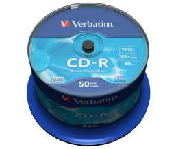 Płyta CD Verbatim 43351 (700MB; 52x; 50szt.; Cake)
