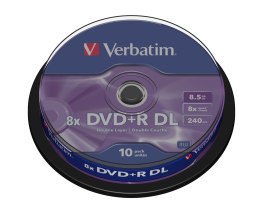 Płyta DVD Verbatim 43666 (8,5GB; 8x; 10szt.; Cake)