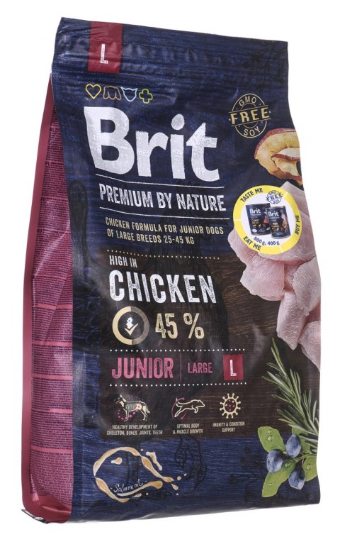 BRIT Premium By Nature Junior L - sucha karma dla szczeniąt dużych ras - 3 kg BRIT Premium By Nature Junior L - sucha karma dla szczeniąt dużych ras - 3 kg