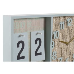 Zegar Ścienny DKD Home Decor Kolor Zielony Drewno polipropylen Plastikowy Drewno MDF Tropikalny 40 x 5 x 24 cm (2 Sztuk)