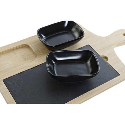 Zestaw do przystawek DKD Home Decor Czarny Naturalny Bambus Plastikowy Kamionka Deska Cottage 33 x 19,7 x 3,5 cm (4 pcs) Zestaw do przystawek DKD Home Decor Czarny Naturalny Bambus Plastikowy Kamionka Deska Cottage 33 x 19,7 x 3,5 cm (4 pcs)