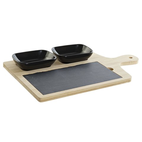 Zestaw do przystawek DKD Home Decor Czarny Naturalny Bambus Plastikowy Kamionka Deska Cottage 33 x 19,7 x 3,5 cm (4 pcs) Zestaw do przystawek DKD Home Decor Czarny Naturalny Bambus Plastikowy Kamionka Deska Cottage 33 x 19,7 x 3,5 cm (4 pcs)