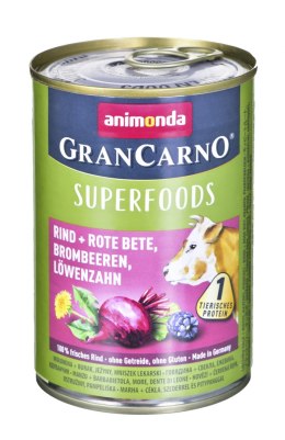ANIMONDA GranCarno Superfoods: wołowina burak - mokra karma dla psa - 400g