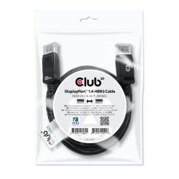 Kabel Club3D CAC-2068 DisplayPort™ 1.4 HBR3 Cable Male / Male 2 m/6.56ft VESA CERTIFIED