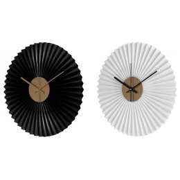 Zegar Ścienny DKD Home Decor Biały Czarny Biały/Czarny Żelazo Plastikowy Nowoczesny 30 x 4 x 30 cm (2 Sztuk)