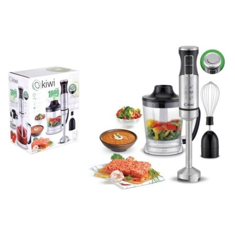 Zestaw Blender Ręczny Kiwi KHB-4437 1 L 1000W Stal nierdzewna