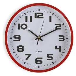 Zegar Ścienny Versa Czerwony Plastikowy 4,2 x 30,5 x 30,5 cm