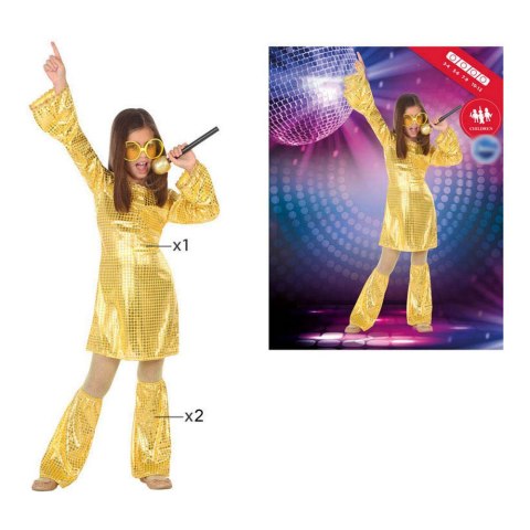 Kostium dla Dzieci Disco Złoty (2 Części) (3 pcs) - 5-6 lat Kostium dla Dzieci Disco Złoty (2 Części) (3 pcs) - 5-6 lat