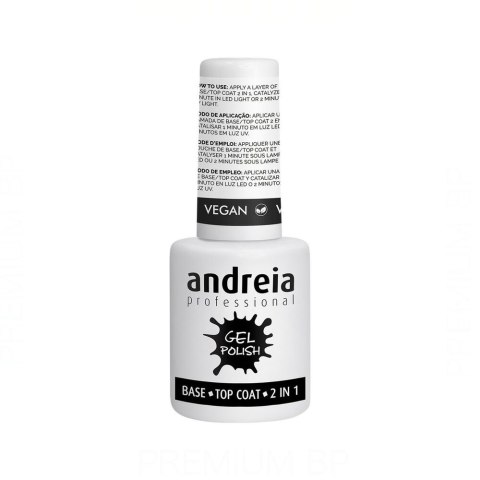 Lakier do paznokci Andreia Gel Polish Base Top Coat 2 w 1 (10,5 ml) Lakier do paznokci Andreia Gel Polish Base Top Coat 2 w 1 (10,5 ml)