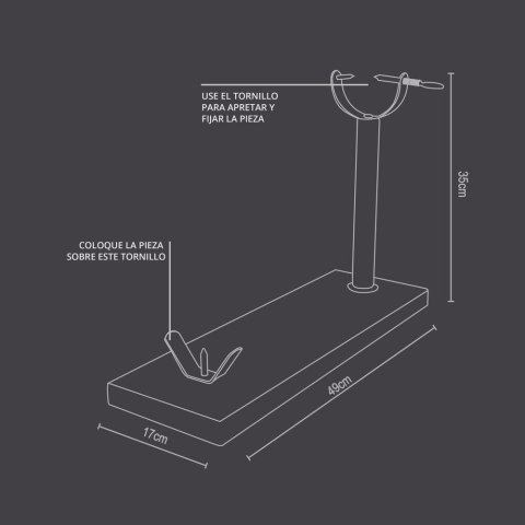 Stojak na Szynkę ze Stali Nierdzewnej TM Home Metal Stal nierdzewna 17 x 49 x 35 cm Stojak na Szynkę ze Stali Nierdzewnej TM Home Metal Stal nierdzewna 17 x 49 x 35 cm
