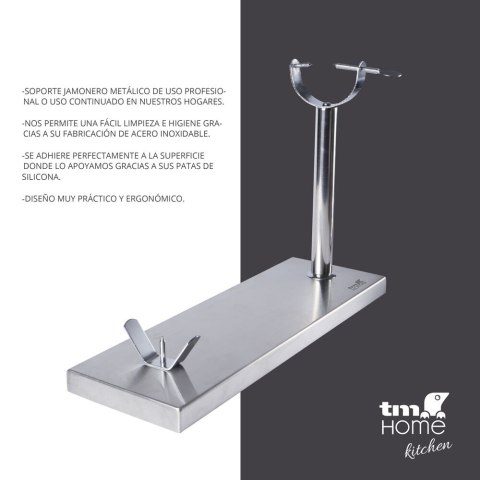 Stojak na Szynkę ze Stali Nierdzewnej TM Home Metal Stal nierdzewna 17 x 49 x 35 cm Stojak na Szynkę ze Stali Nierdzewnej TM Home Metal Stal nierdzewna 17 x 49 x 35 cm