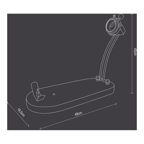 Rozkładany Stojak na Szynkę Bambus (48 x 18,5 cm) Rozkładany Stojak na Szynkę Bambus (48 x 18,5 cm)